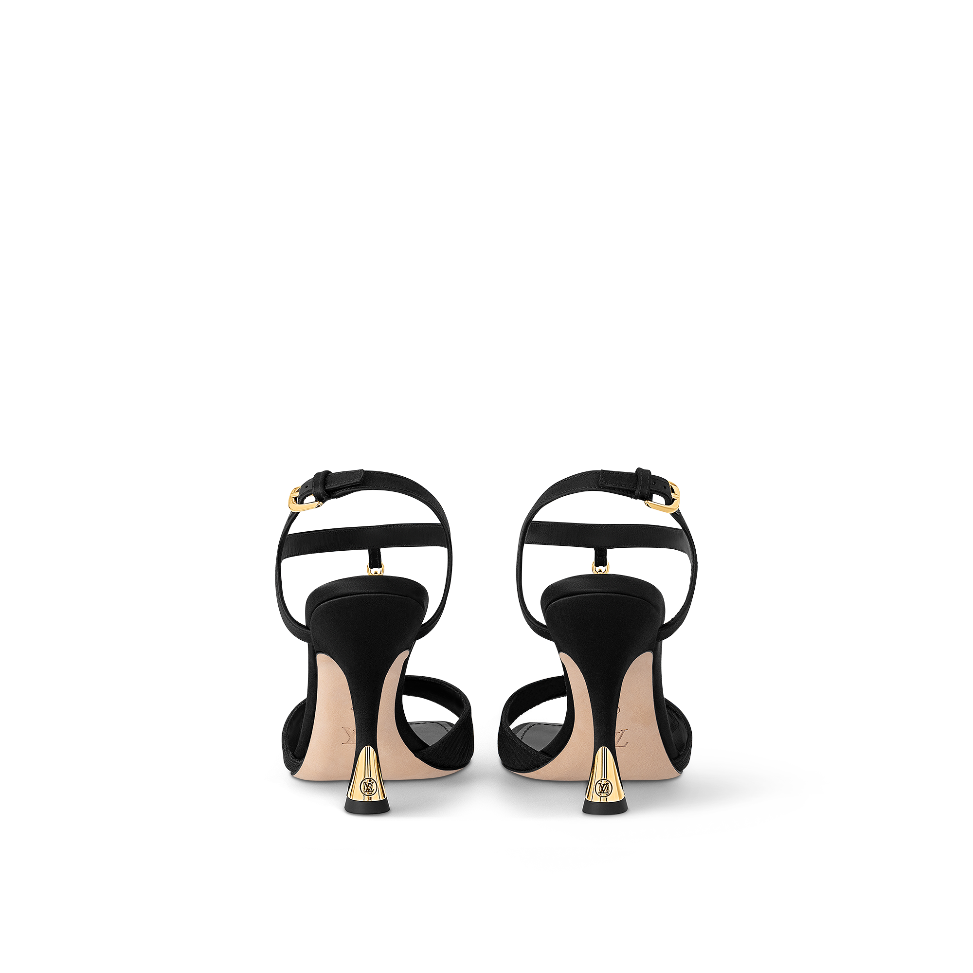 Louis vuitton clearance black sandal heels